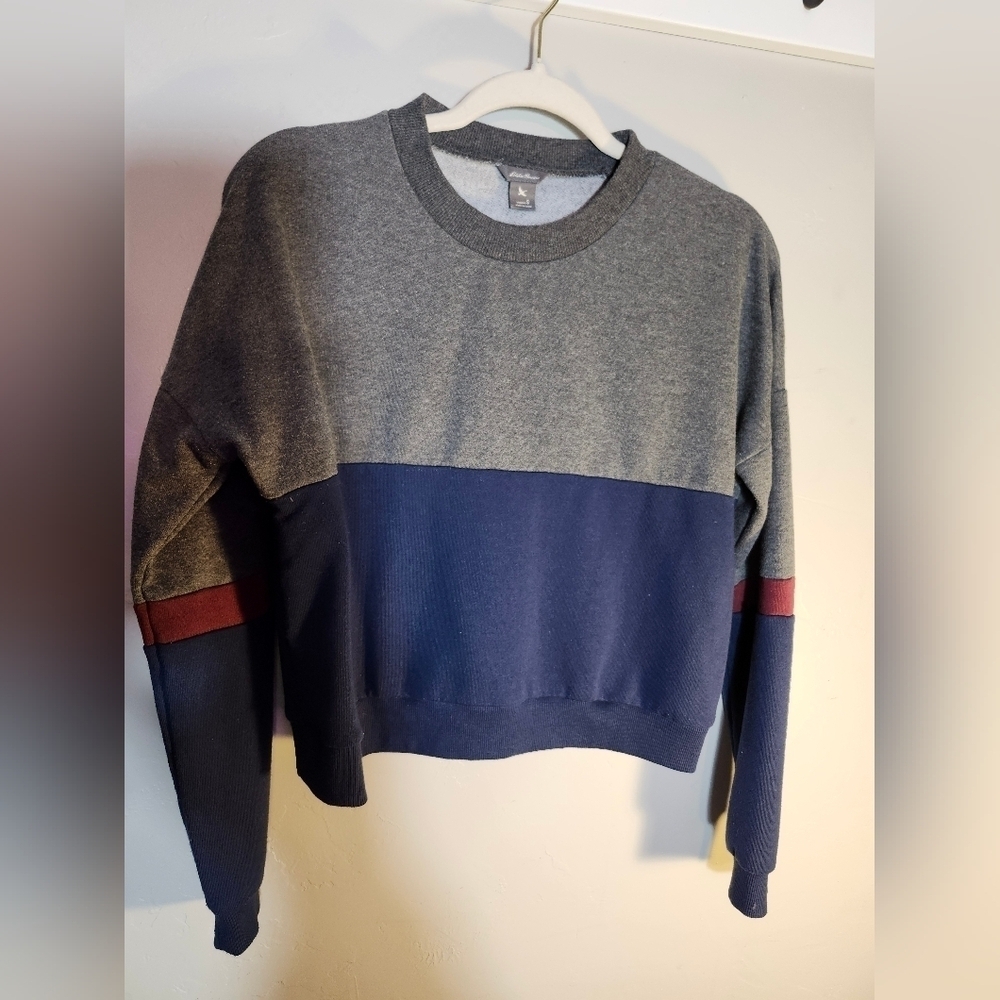 Eddie Bauer cropped sweatshirt‎ crewneck sz S